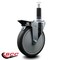 Service Caster 6'' Thermoplastic Rubber Swivel 1'' Expanding Stem Caster with Brake SCC-EX20S614-TPRB-PLB-1 - alternate 4